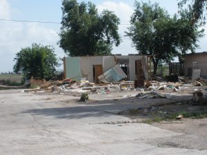 dilapidated house on street